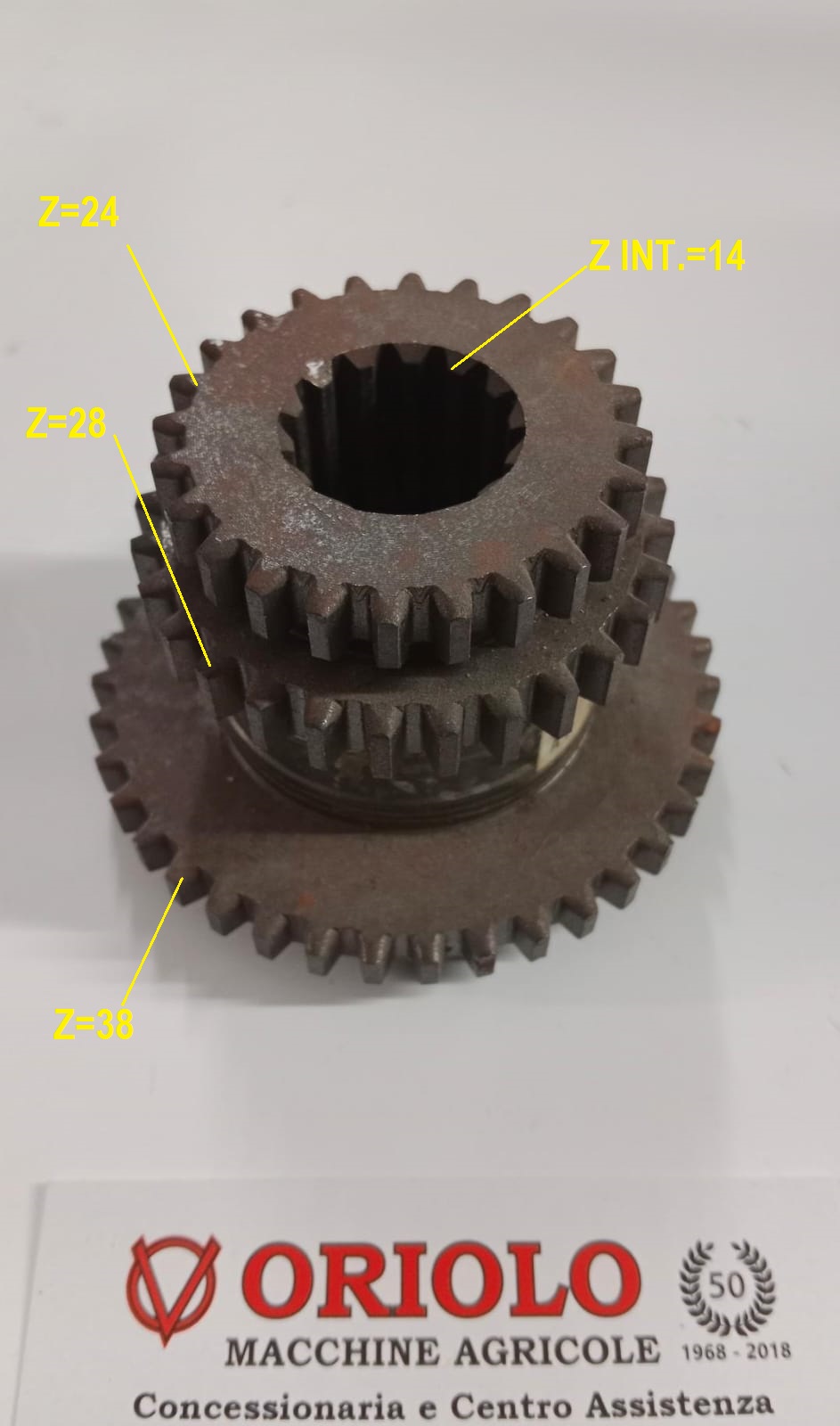 INGRANAGGIO TRIPLO SCORREVOLE SEP Z24  Z28  Z38     INT Z14